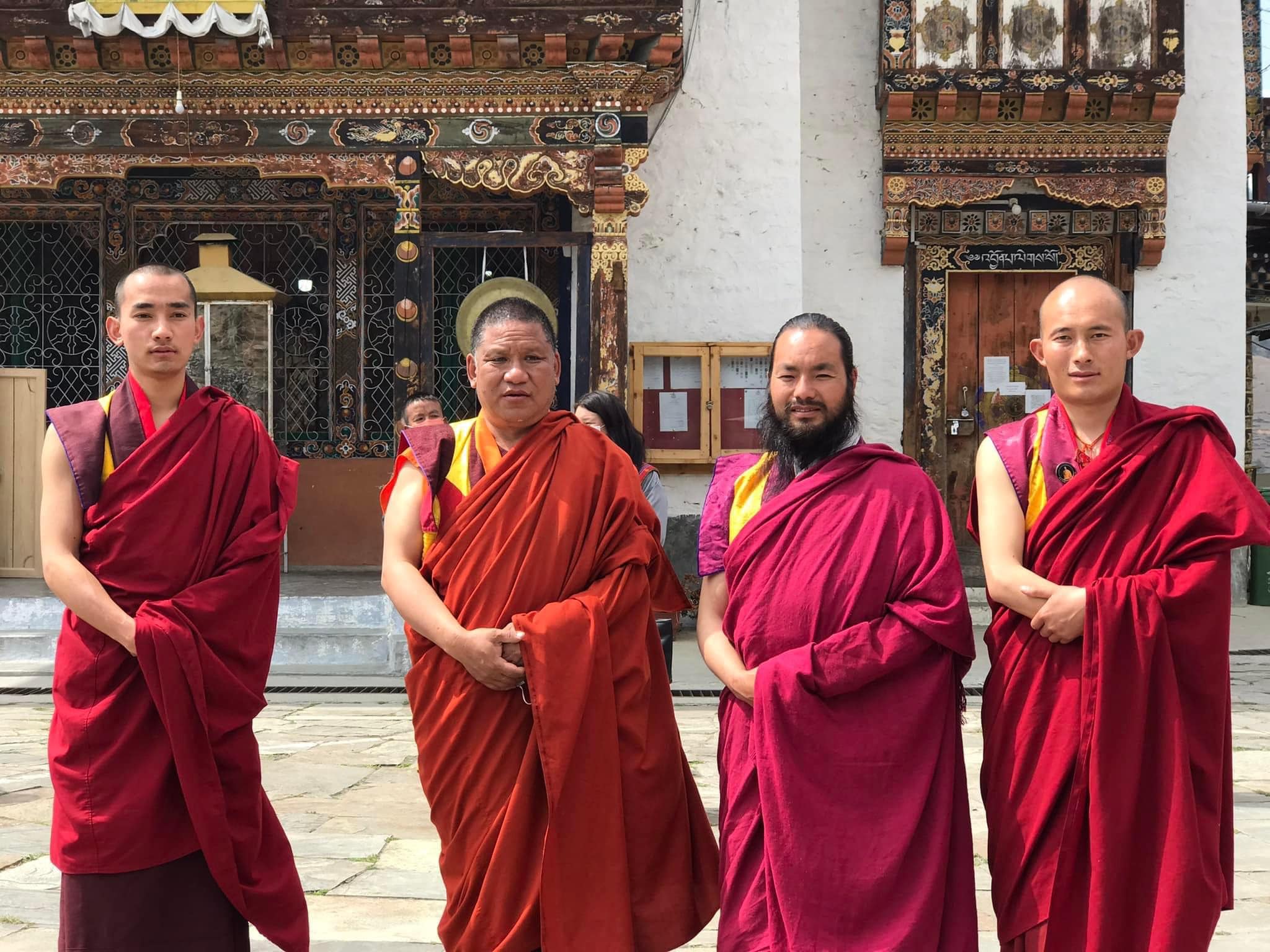 Newly appointed lopens received Tashi Khadar from the Khenpo of Busa wangdue Goenpa Buddhist college.